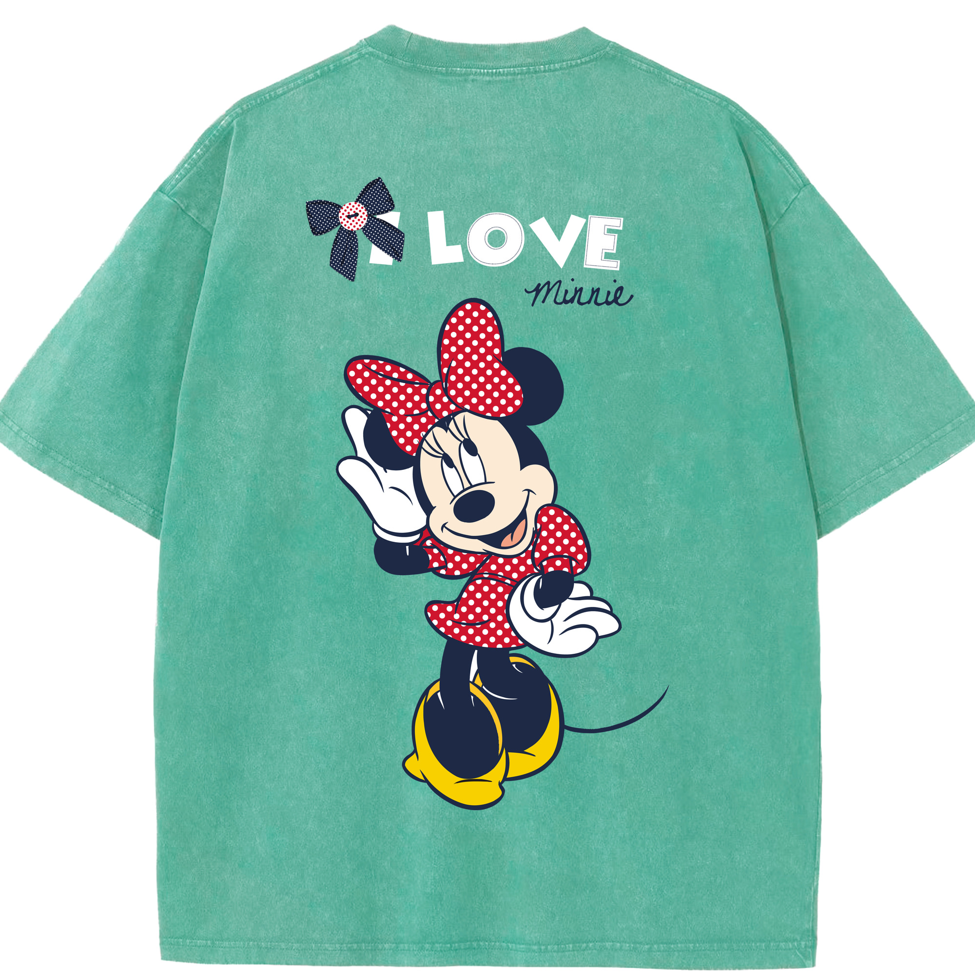 （画像用） ミッキーマウス Mickey Mouse 綿100% ヴィンテージ風 半袖Tシャツ（背面プリント）